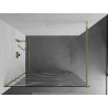Mexen Kioto sprchová zástěna Walk-in 130 x 200 cm, bílá vlna 8 mm, zlatá - 800-130-101-50-97