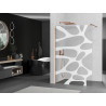 Mexen Kioto sprchová stěna Walk-in 130 x 200 cm, bílá vlna 8 mm, růžové zlato - 800-130-101-60-97
