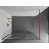 Mexen Kioto sprchová stěna Walk-in 130 x 200 cm, bílá vlna 8 mm, růžové zlato - 800-130-101-60-97