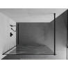 Mexen Kioto sprchová stěna Walk-in 90 x 200 cm, bílá vlna 8 mm, černá - 800-090-101-70-97