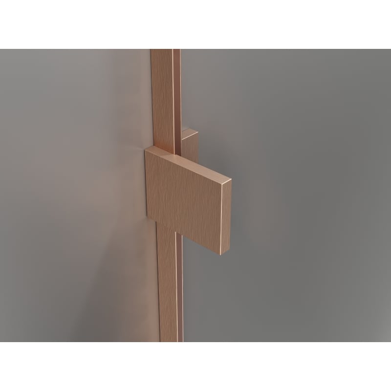 Mexen Lunar T sprchový kout otevírací pravý 125 x 110 cm, transparentní, kartáčovaná měď - 834T-125-110-65-00-P