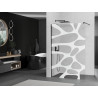 Mexen Kioto sprchová zástěna Walk-in 130 x 200 cm, bílá vlna 8 mm, černá - 800-130-101-70-97