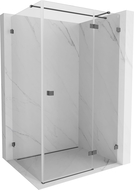 Mexen Lunar T sprchový kout pravý 120 x 110 cm, transparentní, kartáčovaná gun gray - 834T-120-110-66-00-P