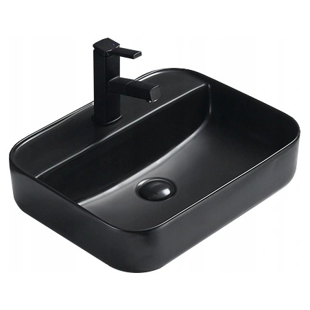 Mexen Alba umyvadlo na desku 50 x 40 cm, černá matná - 21955085