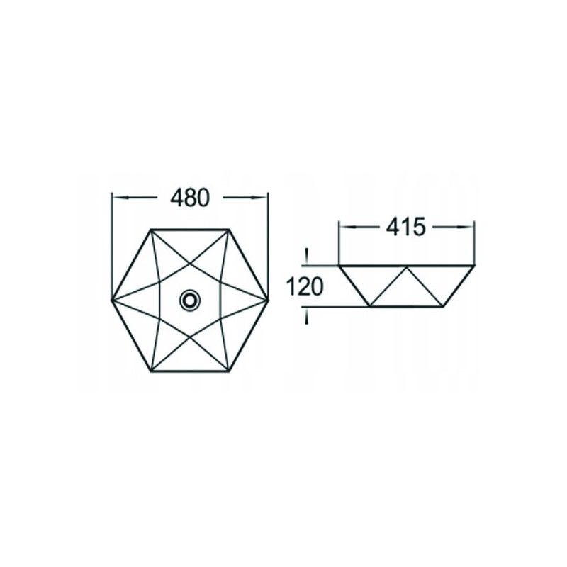 Mexen Mery umyvadlo na desku 48 x 41 cm, bílá - 21984800