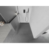 Mexen Kioto+ sprchová stěna s poličkou Walk-in 70 x 200 cm, námraza, černá - 800-070-121-70-30
