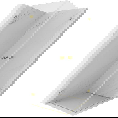 Mexen Lunar-B Duo otočná sprchová kabina 70 x 70 cm, transparentní, zlatá - 832-070L-070P-50-00