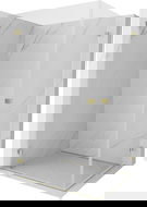 Mexen Lunar-B Duo sprchová kabina otevíratelná 75 x 70 cm, transparentní, zlatá - 832-075L-070P-50-00