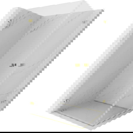 Mexen Lunar-B Duo sprchový kout otočný 95 x 90 cm, čirý, zlatý - 832-095L-090P-50-00