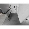 Mexen Kioto+ sprchová stěna s poličkou Walk-in 70 x 200 cm, transparentní/mrazivá, černá - 800-070-121-70-35