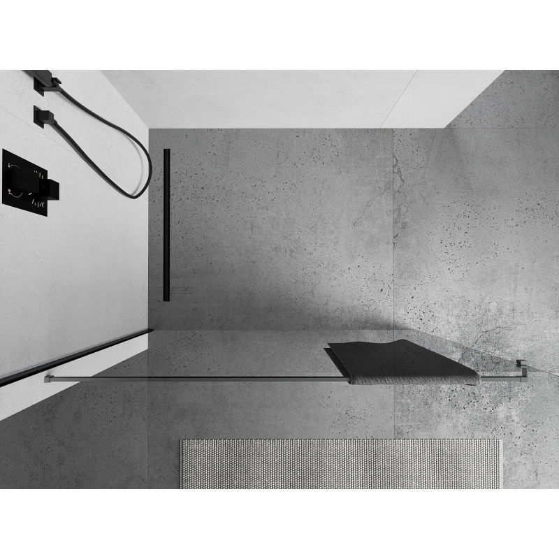 Mexen reling na ručníky do sprchové stěny, gun šedá kartáčovaná - 800-06-66