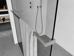 Mexen reling na ručníky do sprchové stěny, kartáčovaný nikl - 800-06-97