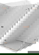 Mexen Lunar-B Duo sprchová kabina otevíratelná 100 x 70 cm, transparentní, růžové zlato - 832-100L-070P-60-00