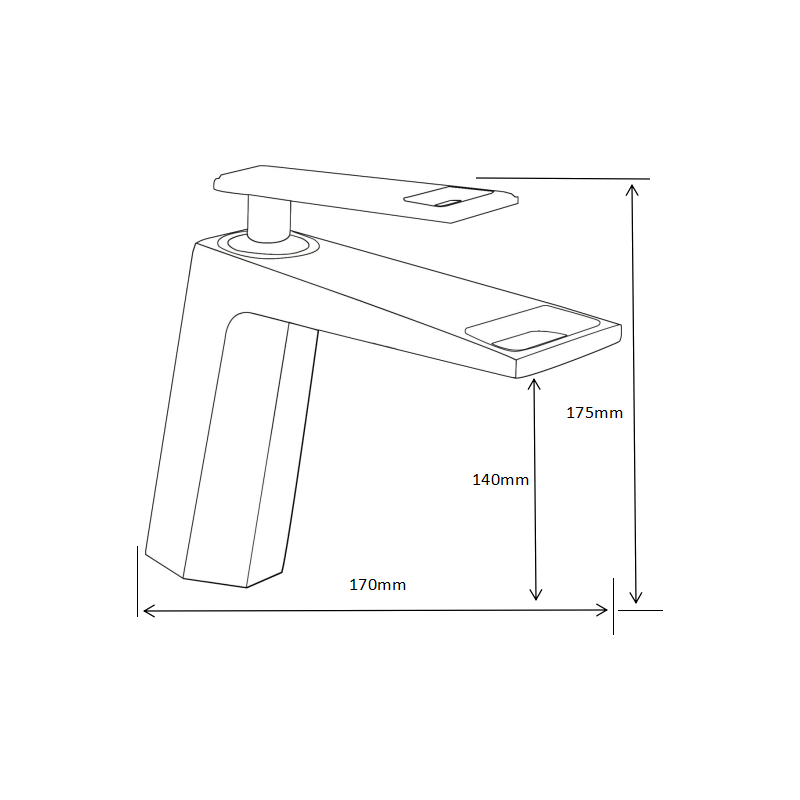 Mexen Topaz umyvadlová baterie, chrom - 73900-00