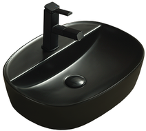 Mexen Iris umyvadlo na desku 50 x 38 cm, černý mat - 21995085