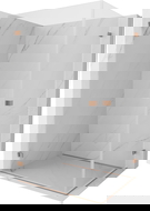 Mexen Lunar-B Duo sprchový kout s otočnými dveřmi 100 x 75 cm, transparentní, kartáčovaná měď - 832-100L-075P-65-00