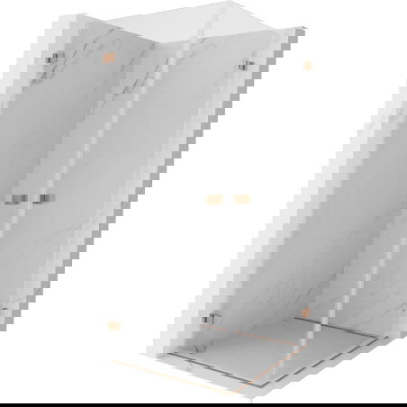 Mexen Lunar-B Duo sprchová kabina 80 x 80 cm, transparentní, kartáčovaná měď - 832-080L-080P-65-00