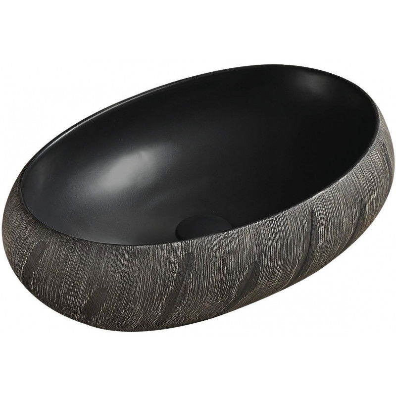 Mexen Abril umyvadlo na desku 58 x 39 cm, černé - 22015866