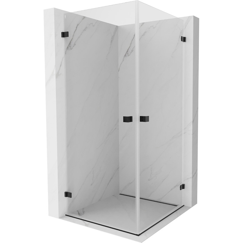 Mexen Lunar-B Duo sprchový kout 95 x 95 cm, čirý, černý - 832-095L-095P-70-00