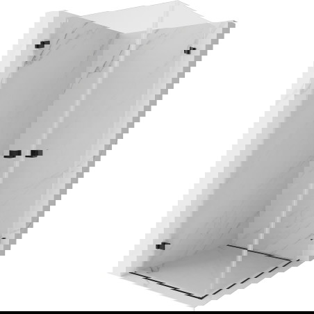 Mexen Lunar-B Duo sprchový kout 95 x 95 cm, čirý, černý - 832-095L-095P-70-00