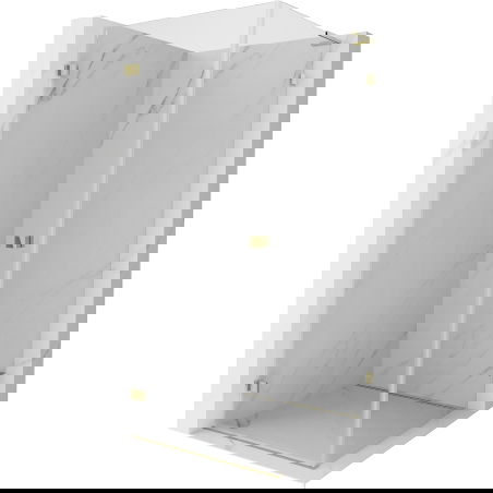 Mexen Lunar-B L sprchová kabina výklopná levá 90 x 90 cm, transparentní, zlatá - 832L-090-090-50-00-L