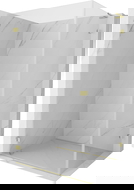 Mexen Lunar-B L sprchová kabina otevírací levá 100 x 70 cm, transparentní, zlatý kartáčovaný - 832L-100-070-55-00-L