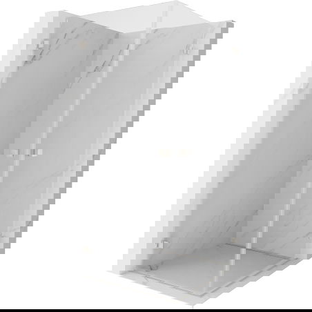 Mexen Lunar-B Duo sprchový kout 80 x 80 cm, transparentní, kartáčovaný nikl - 832-080L-080P-97-00