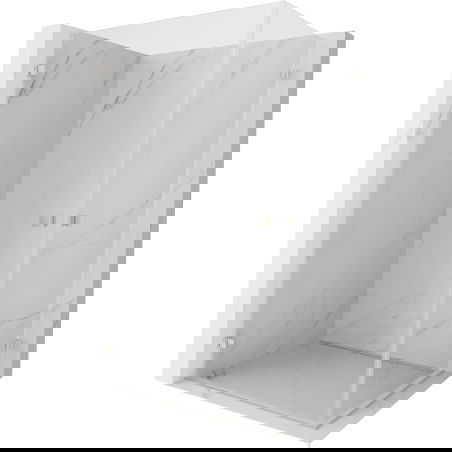 Mexen Lunar-B Duo sprchový kout otevírací 90 x 85 cm, transparentní, kartáčovaný nikl - 832-090L-085P-97-00