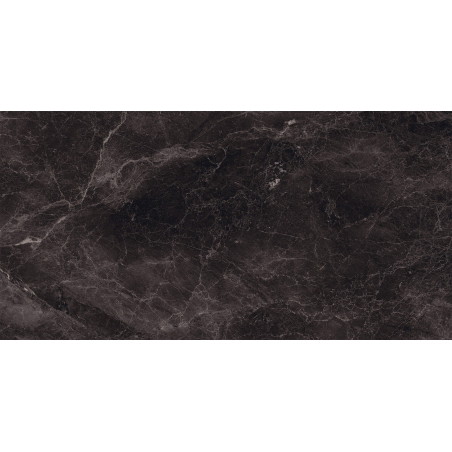 Mexen Merison Černý glazovaný rektifikovaný gres G1, dlaždice podlahovo-stěnová 120 x 60 cm, vysoký lesk