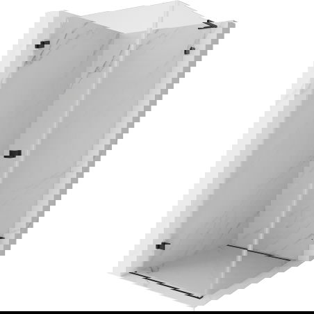 Mexen Lunar-B L sprchový kout otevírací levý 90 x 90 cm, transparentní, černá - 832L-090-090-70-00-L