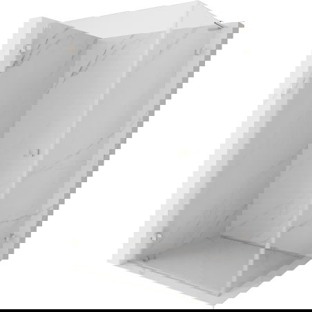 Mexen Lunar-B L sprchová kabina výklopná levá 95 x 90 cm, transparentní, kartáčovaný nikl - 832L-095-090-97-00-L