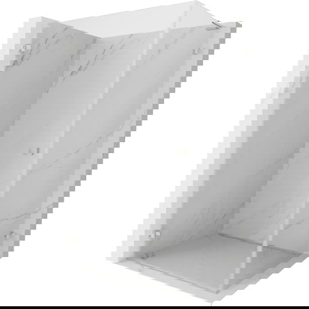 Mexen Lunar-B L sprchový kout výklopný levý 95 x 90 cm, transparentní, kartáčovaný nikl - 832L-095-090-97-00-L