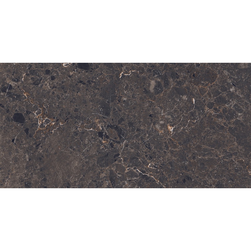 Mexen Slik Emperador Hnědá glazovaná rektifikovaná gresová dlaždice G1, podlahovo-stěnová 120 x 60 cm, vysoký lesk
