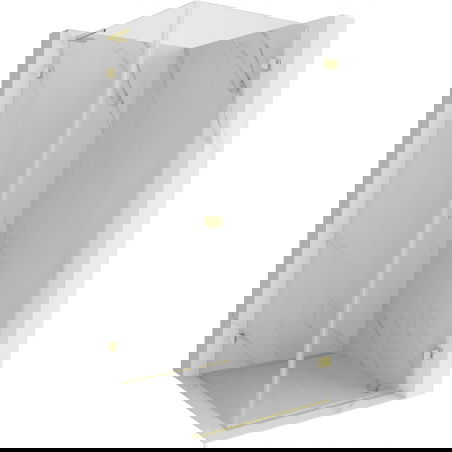 Mexen Lunar-B L sprchový kout otočný pravý 90 x 90 cm, transparentní, zlatý kartáčovaný - 832L-090-090-55-00-P