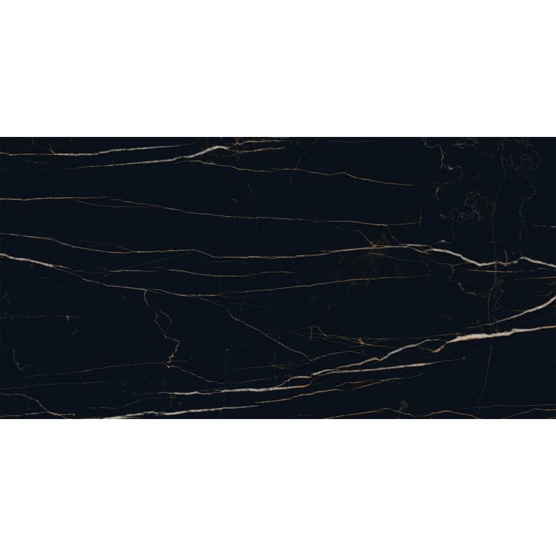 Mexen Flamingo Black leštěný gres rekt. G1, dlaždice podlahová a stěnová 120 x 60 cm, vysoký lesk - TL215-120-060-00