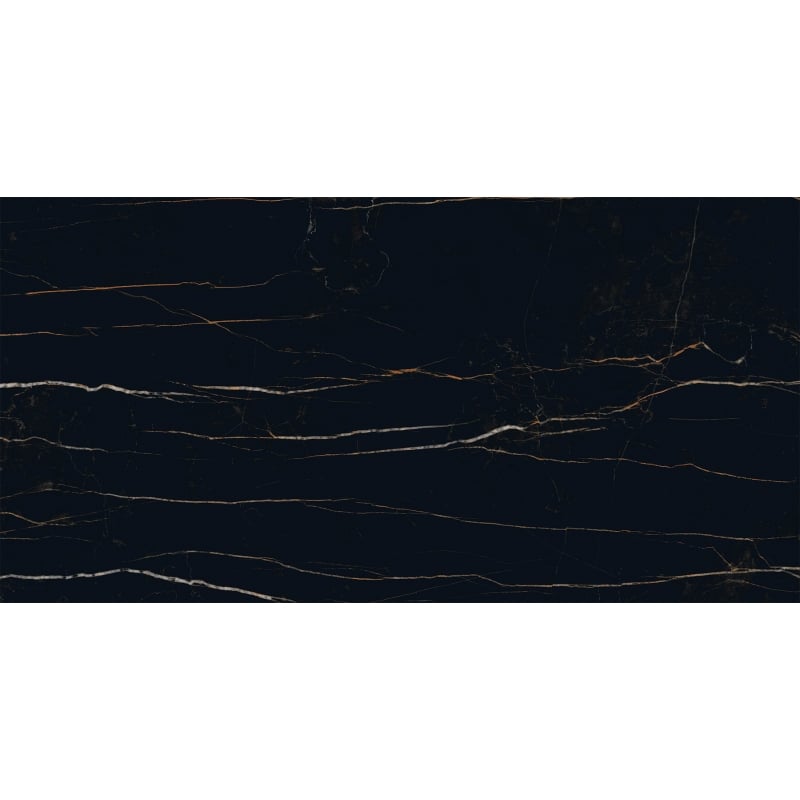 Mexen Flamingo Black leštěný gres rekt. G1, dlaždice podlahová a stěnová 120 x 60 cm, vysoký lesk - TL215-120-060-00