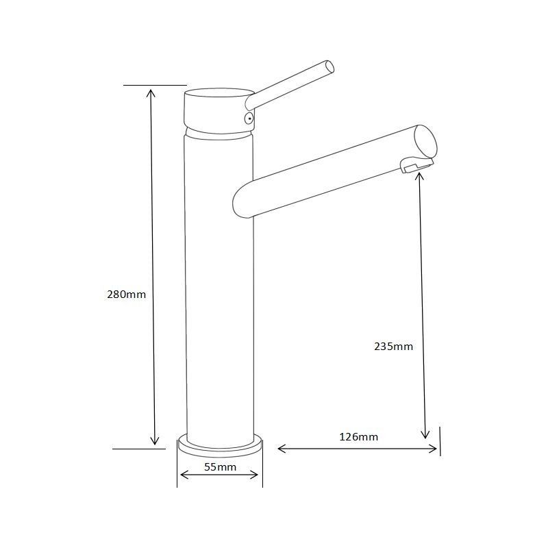 Mexen Eri vysoká umyvadlová baterie, chrom - 74210-00