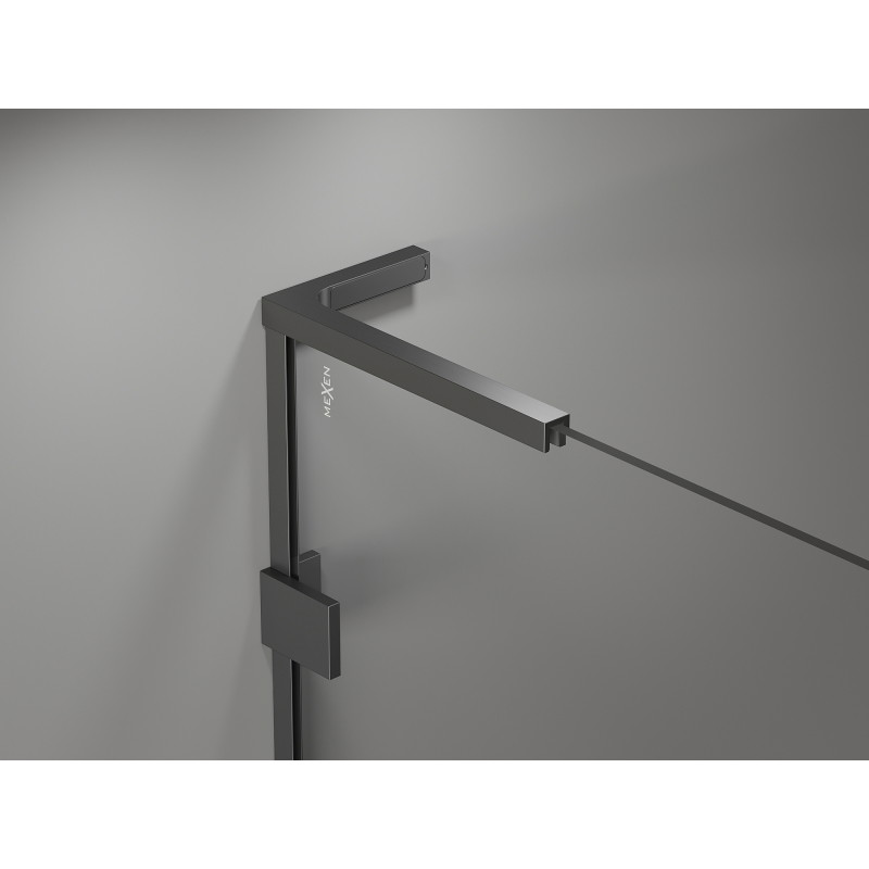 Mexen Lunar-B L sprchová zástěna otočná pravá 85 x 80 cm, transparentní, gun metal - 832L-085-080-95-00-P