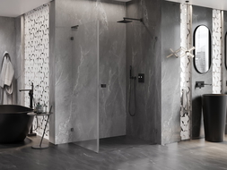 Mexen Lunar-B L sprchový kout pravý 100 x 90 cm, transparentní, gun metal - 832L-100-090-95-00-P