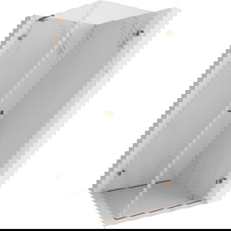 Mexen Lunar-B L sprchový kout s otočnými dveřmi pravá 100 x 100 cm, transparentní, růžové zlato - 832L-100-100-60-00-P