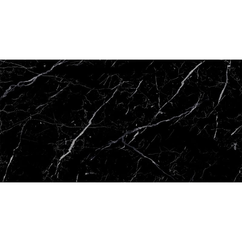 Mexen Simba Black lesklá kamenina rekt. G1, podlahová a stěnová dlaždice 120 x 60 cm, vysoký lesk - TL210-120-060-00