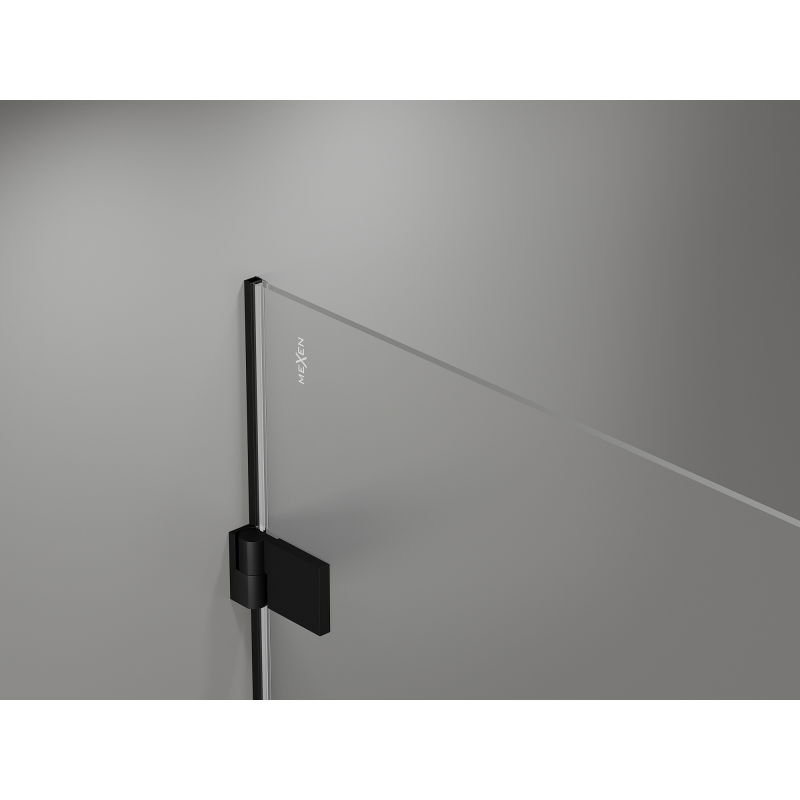 Mexen Lunar-B L sprchový kout otočný pravý 75 x 70 cm, transparentní, černý - 832L-075-070-70-00-P