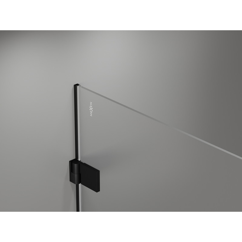 Mexen Lunar-B L sprchový kout pravý 90 x 80 cm, transparentní, černý - 832L-090-080-70-00-P