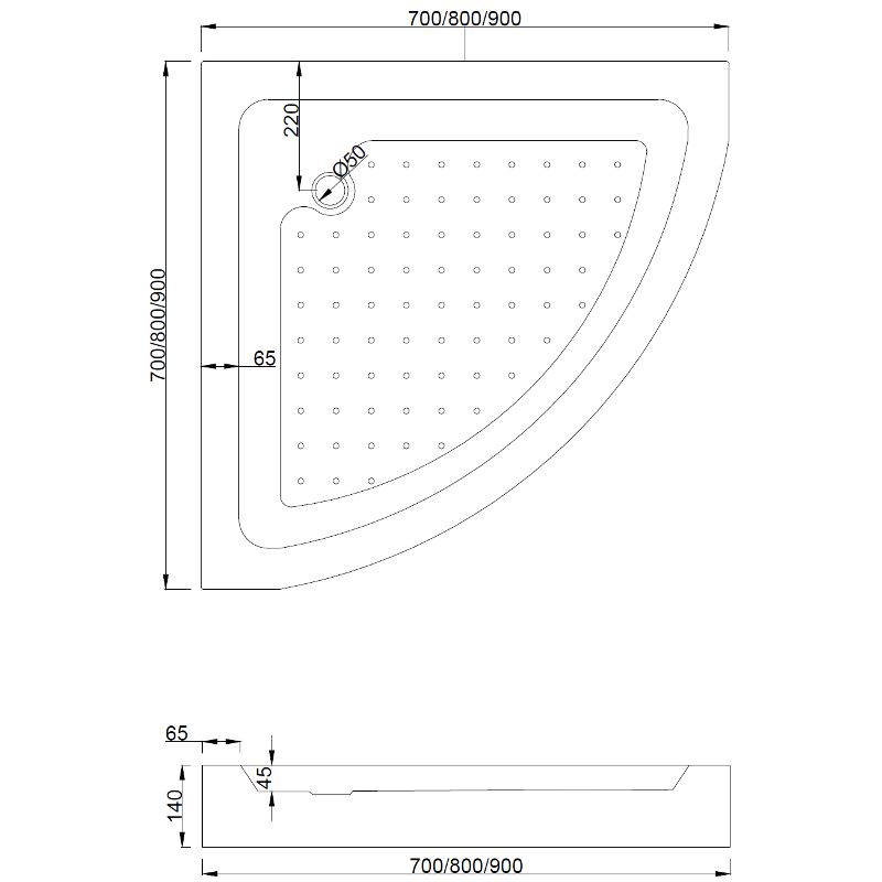 Mexen Rio půlkruhový sprchový kout 80 x 80 cm, transparentní, chrom + sprchová vanička Rio, bílá - 863-080-080-01-00-4710