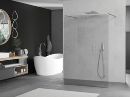 Mexen Kioto volně stojící sprchová stěna 110 x 200 cm, transparentní 8 mm, chrom - 800-110-002-01-00