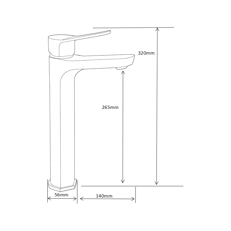 Mexen Lerma vysoká umyvadlová baterie, zlatá - 74310-50