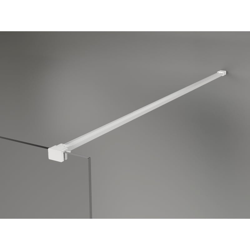 Mexen Lunar sprchová stěna Walk-in levá 130 x 200 cm, transparentní 8 mm, bílá - 830-130-000-20-00-L