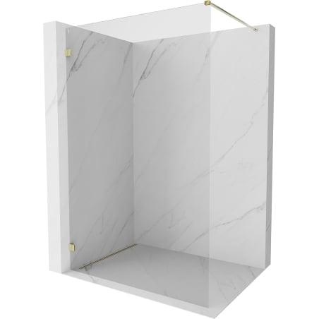 Mexen Lunar sprchová stěna Walk-in levá 50 x 200 cm, transparentní 8 mm, zlatá - 830-050-000-50-00-L