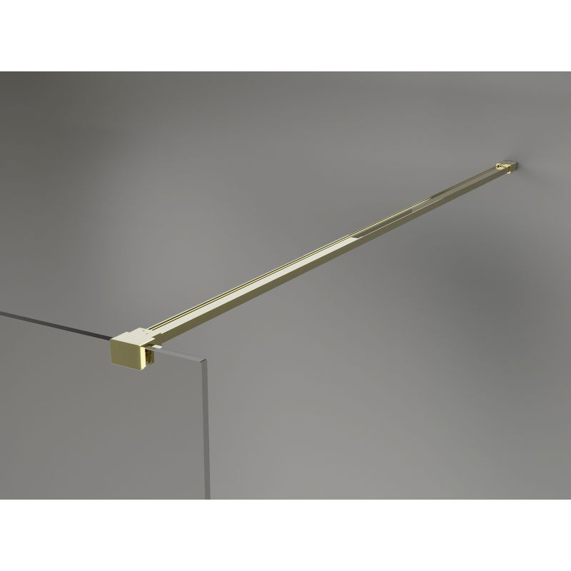 Mexen Lunar sprchová stěna Walk-in levá 90 x 200 cm, transparentní 8 mm, zlatá - 830-090-000-50-00-L