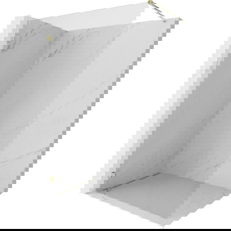 Mexen Lunar sprchová zástěna Walk-in levá 120 x 200 cm, transparentní 8 mm, zlatá - 830-120-000-50-00-L